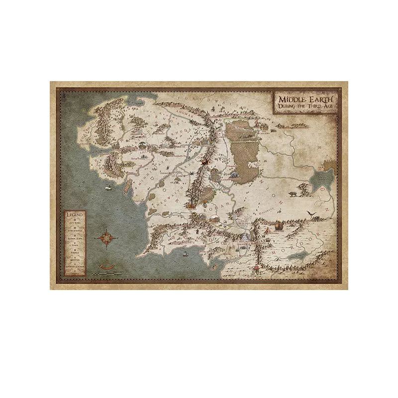 Middle-earth map cotton canvas print - view 9