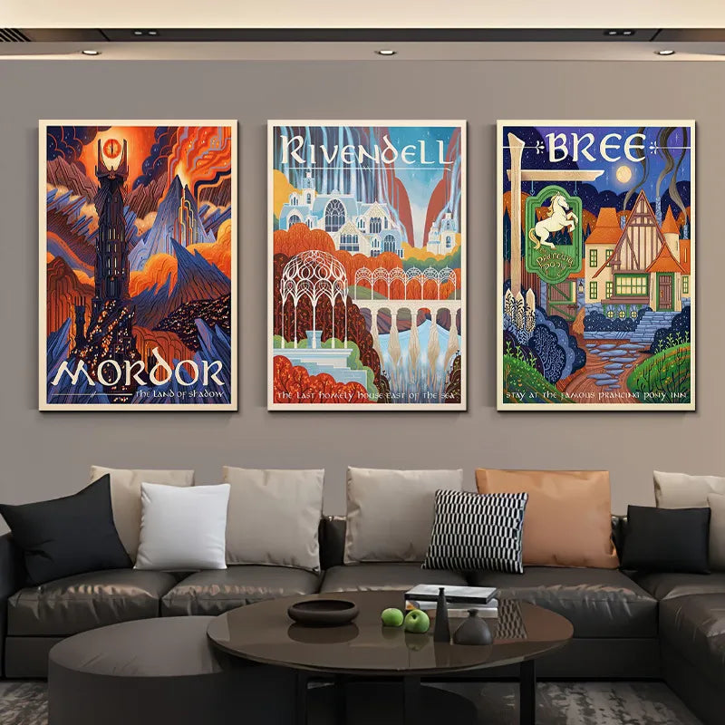 Middle-earth location canvas poster artwork 1