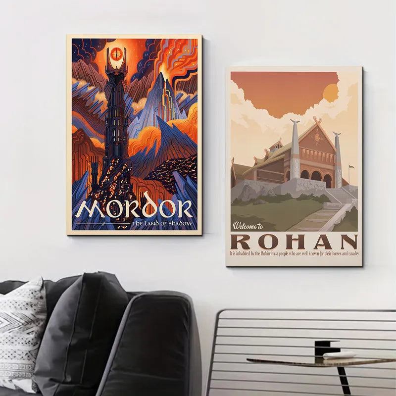 Middle-earth location canvas poster artwork 2
