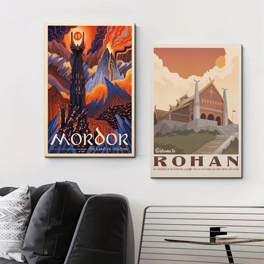 Middle-earth location canvas poster artwork 2