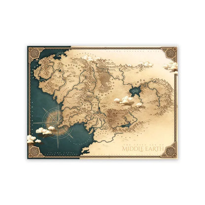 Middle-earth - Decorative Map - unframed Middle-earth canvas print
