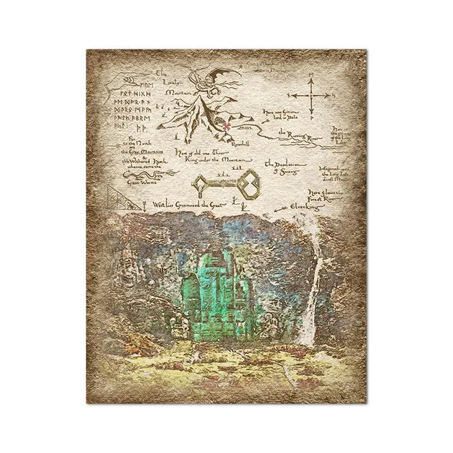 Doors of Durin - unframed Middle-earth canvas print