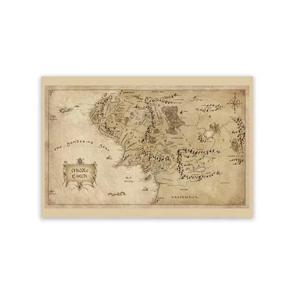 Middle-earth - Classic Map - unframed Middle-earth canvas print