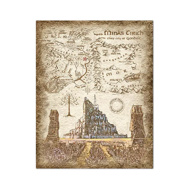 Minas Tirith - unframed Middle-earth canvas print