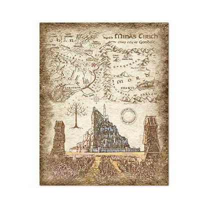 Minas Tirith - unframed Middle-earth canvas print