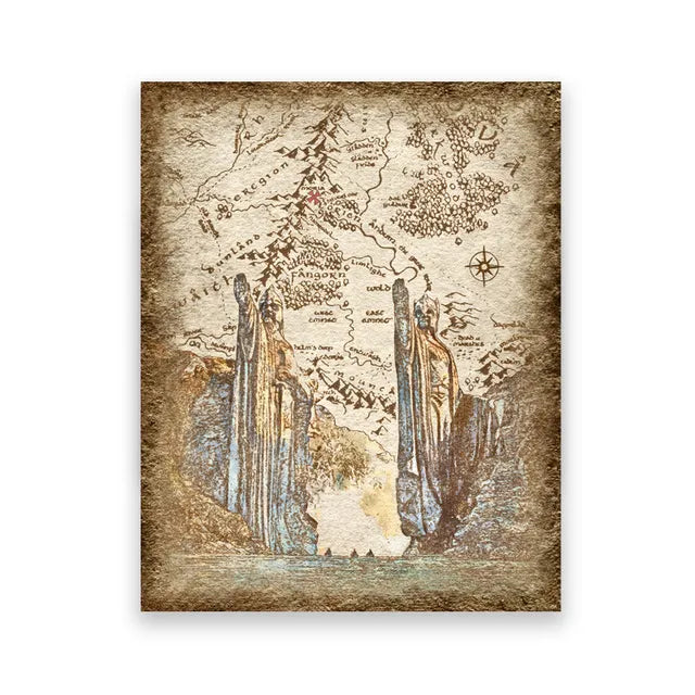 Argonath - unframed Middle-earth canvas print