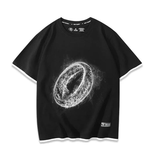 The Lord of the Rings movie The Hobbit Gollum peripheral fake two-piece short-sleeved men's and women's summer T-shirts