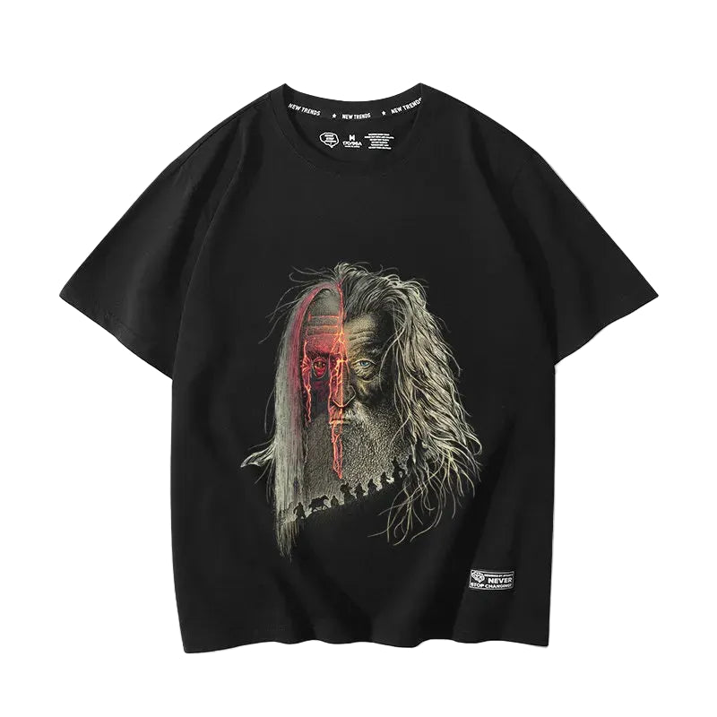 The Lord of the Rings movie The Hobbit Gollum peripheral fake two-piece short-sleeved men's and women's summer T-shirts