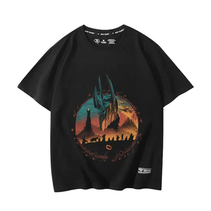 The Lord of the Rings movie The Hobbit Gollum peripheral fake two-piece short-sleeved men's and women's summer T-shirts