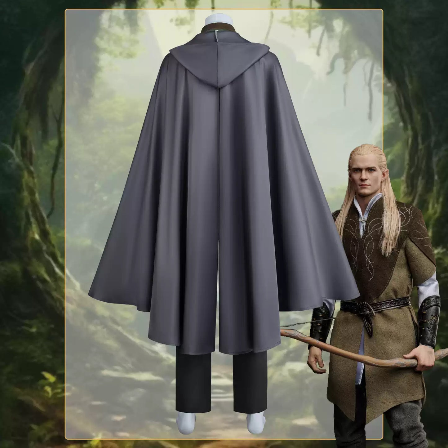 The Lord of the Rings: The Fellowship of the Ring Legolas Cosplay Costume Movie Halloween Set Ready Stock