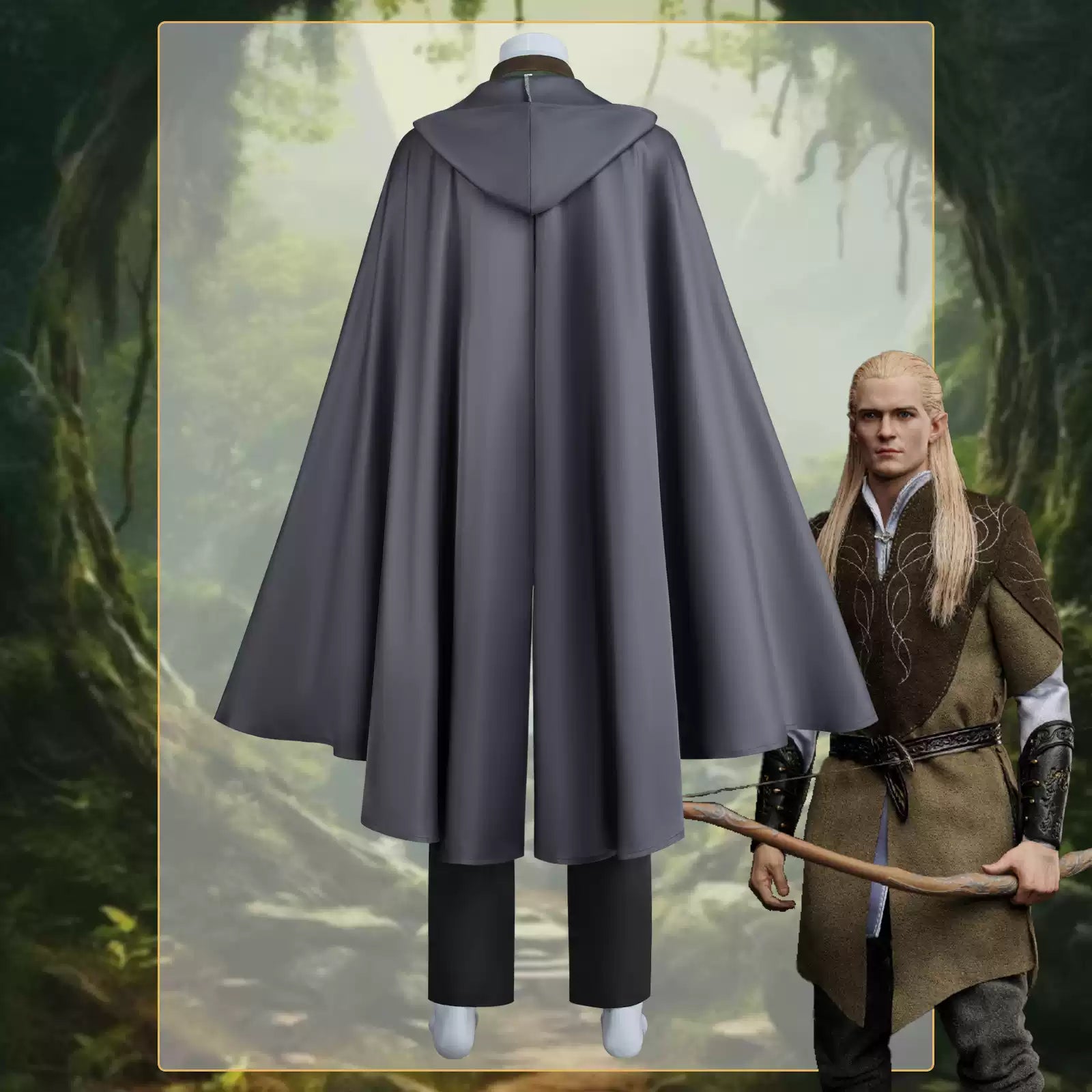 The Lord of the Rings: The Fellowship of the Ring Legolas Cosplay Costume Movie Halloween Set Ready Stock