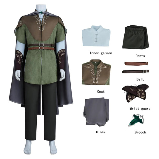 The Lord of the Rings: The Fellowship of the Ring Legolas Cosplay Costume Movie Halloween Set Ready Stock
